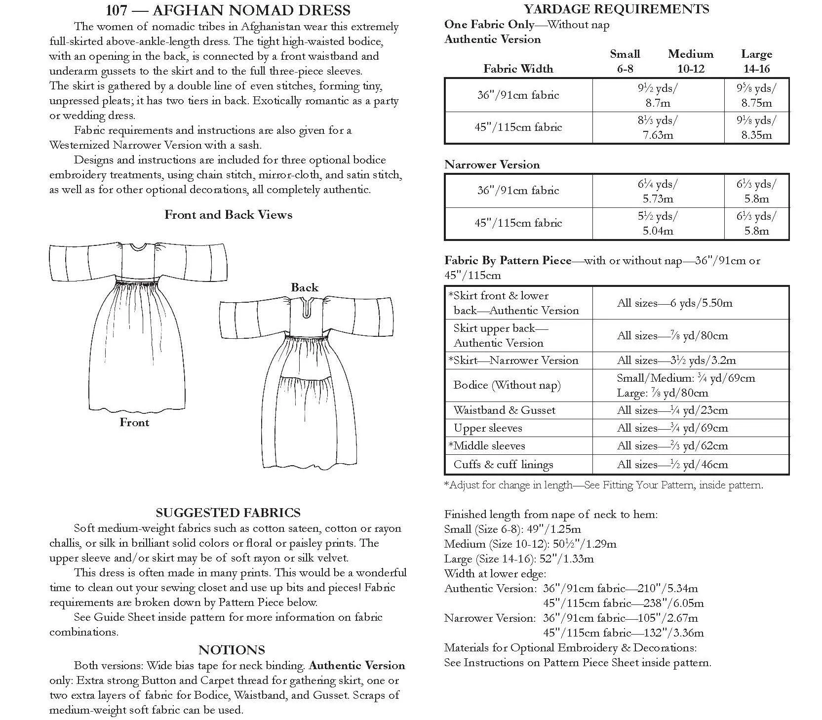 107 Afghan Dress - PDF