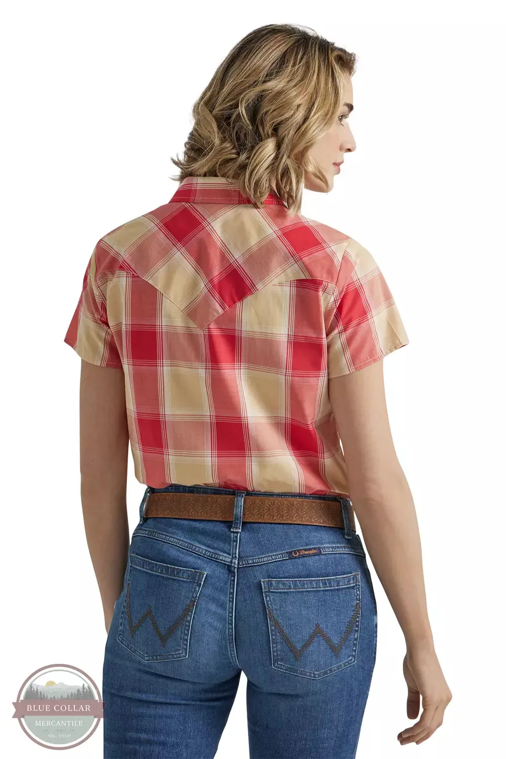 112347161 Red & Yellow Plaid Western Shirt