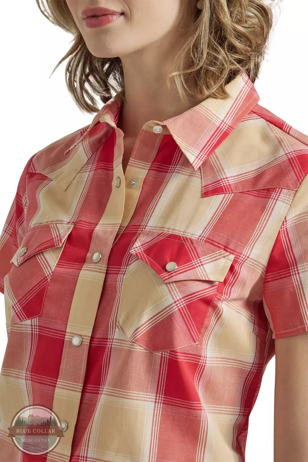 112347161 Red & Yellow Plaid Western Shirt