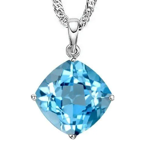 1.19 CT BABY SWISS BLUE TOPAZ 10KT SOLID GOLD PENDANT