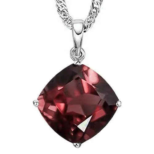 1.35 CT GARNET 10KT SOLID GOLD PENDANT