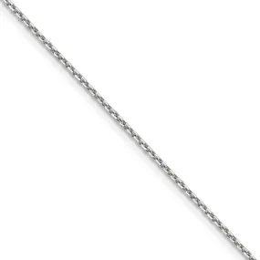 1.4mm, 14k White Gold, Diamond Cut Solid Cable Chain Necklace