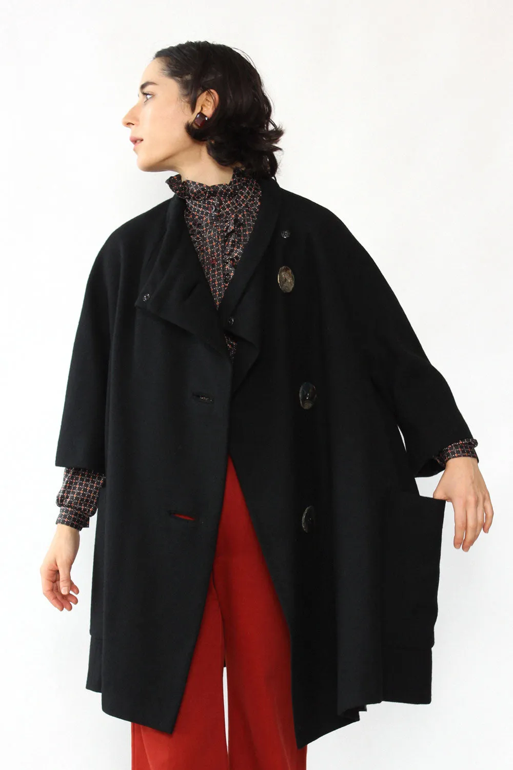 1950s Shell Button Swing Coat XS-M