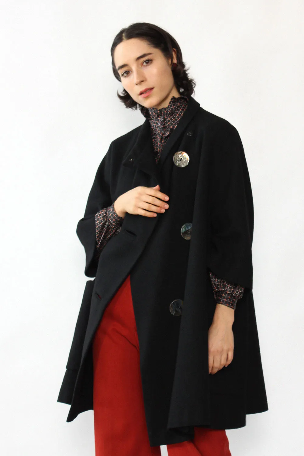 1950s Shell Button Swing Coat XS-M