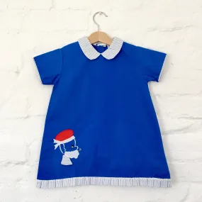 1960's Marine Blue Dress /  3-4, 4-5Y