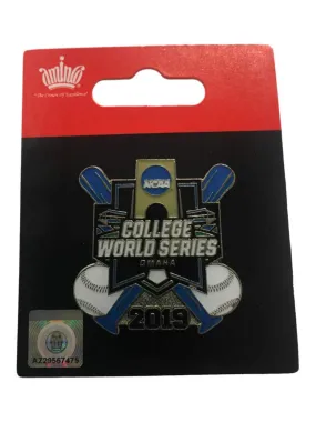 2019 Men's College World Series CWS Omaha Aminco Baseballs & Bats Lapel Pin