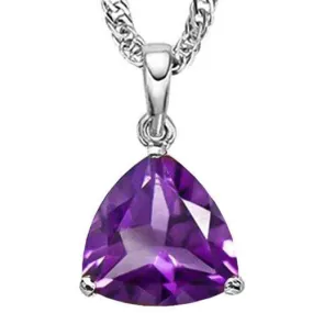 2/3 CT AMETHYST 10KT SOLID GOLD PENDANT