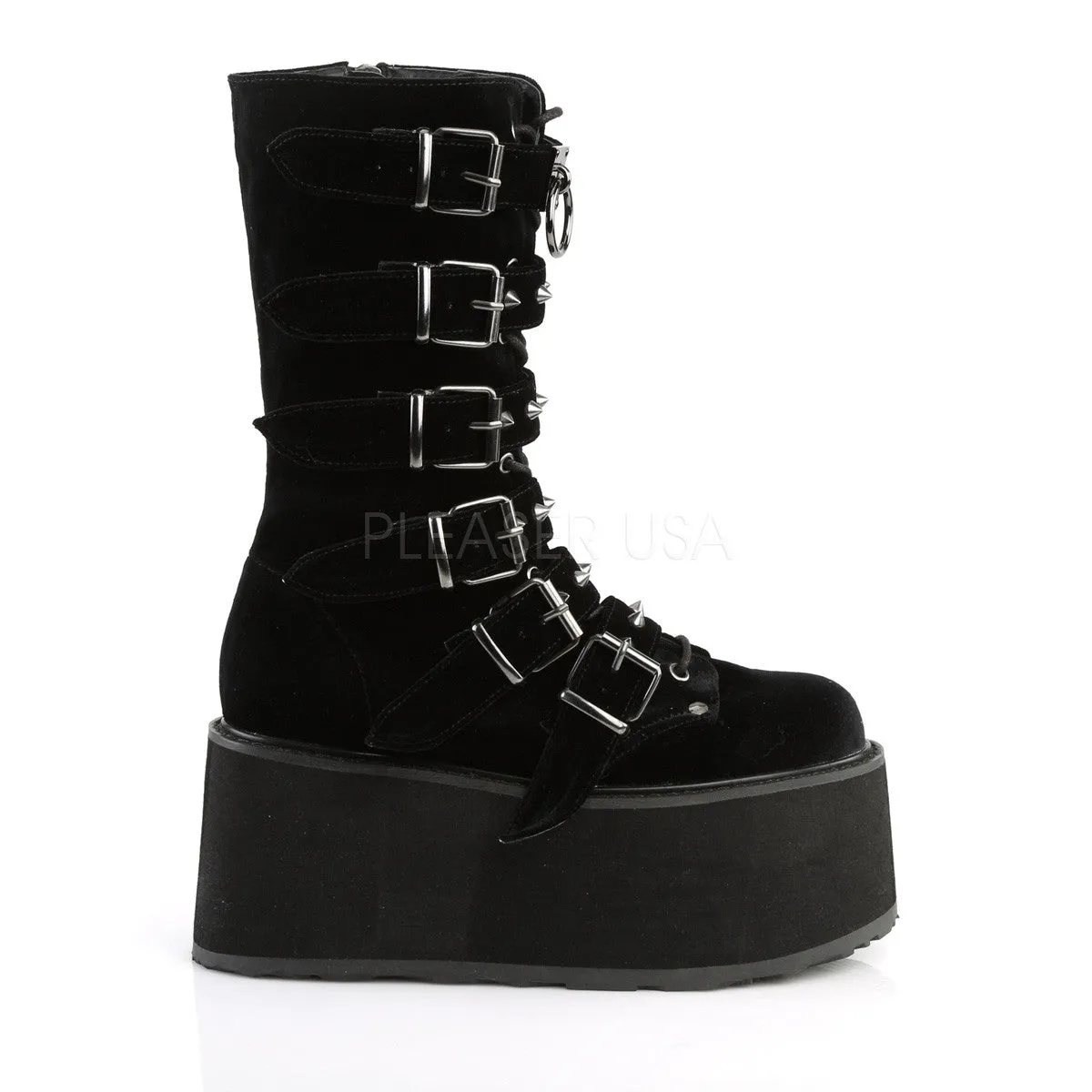 3 Inch Platform DAMNED-225 Black Velvet