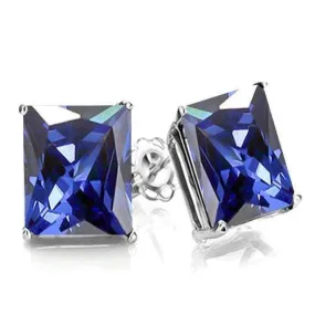 3.00 CT LAB TANZANITE 10KT SOLID GOLD EARRINGS STUD