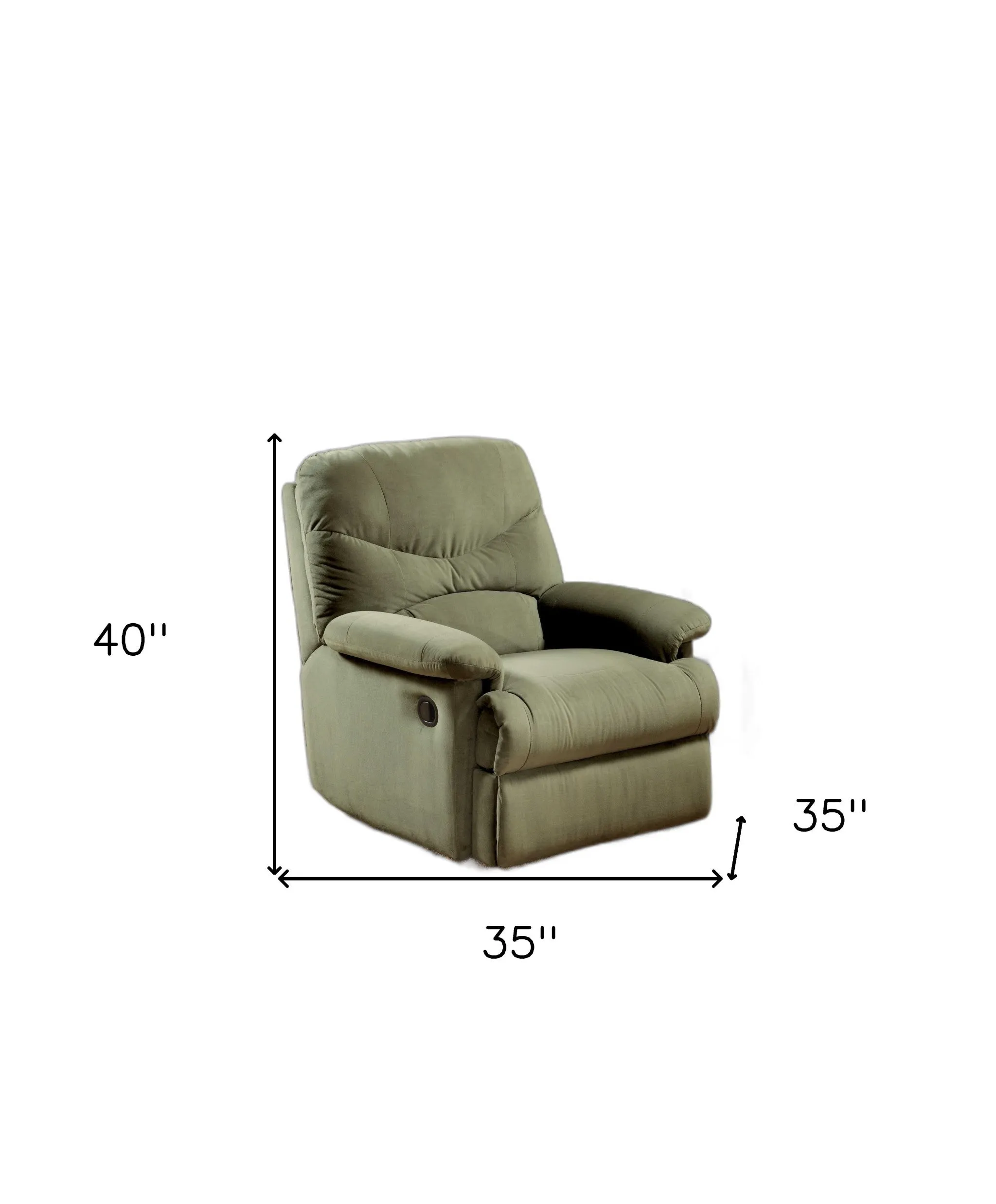 35 X 35 X 40 Beige Microfiber Recliner (Motion)