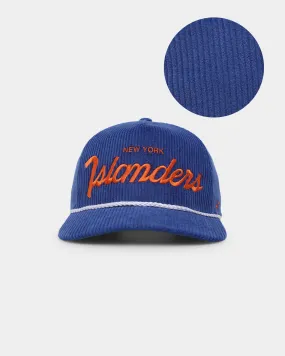 47 Brand New York Islanders 'NHL Corduroy Team Script' Corduroy Crossrope '47 Hitch Snapback Royal