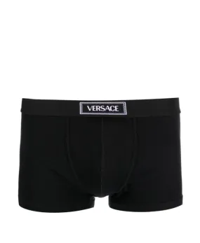 90S VERSACE LOGO-WAISTBAND COTTON BOXER BRIEFS