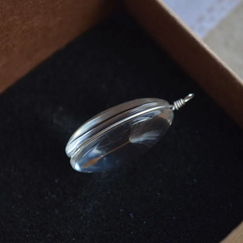 925 Sterling Silver Necklace with Real Dandelion Seed