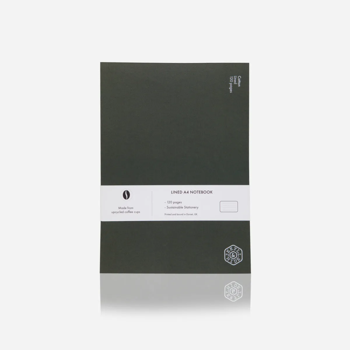 A4 Notebook 120 Pages, Olive