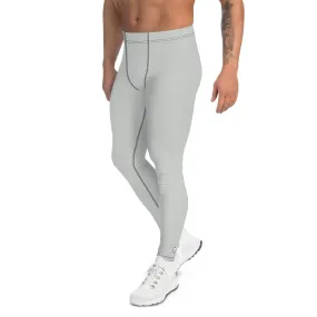 Active Chic: Men's Solid Color Workout Leggings - Smoke