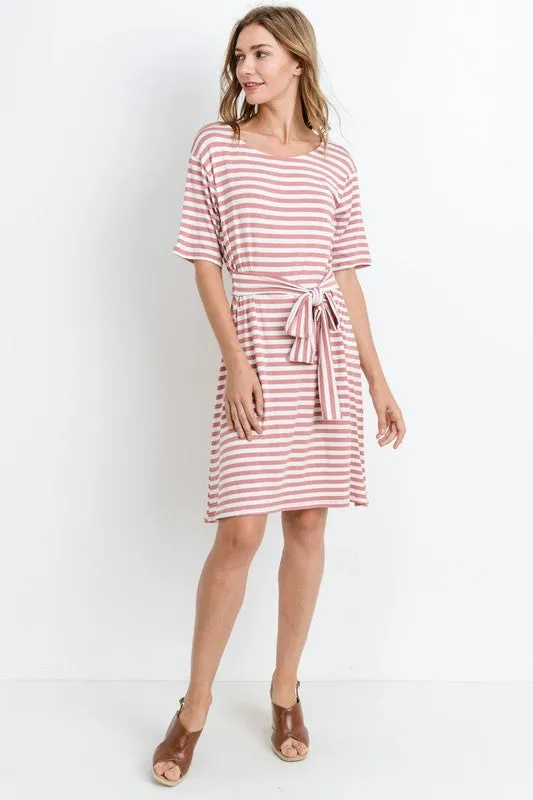 Adele Striped Midi Dress