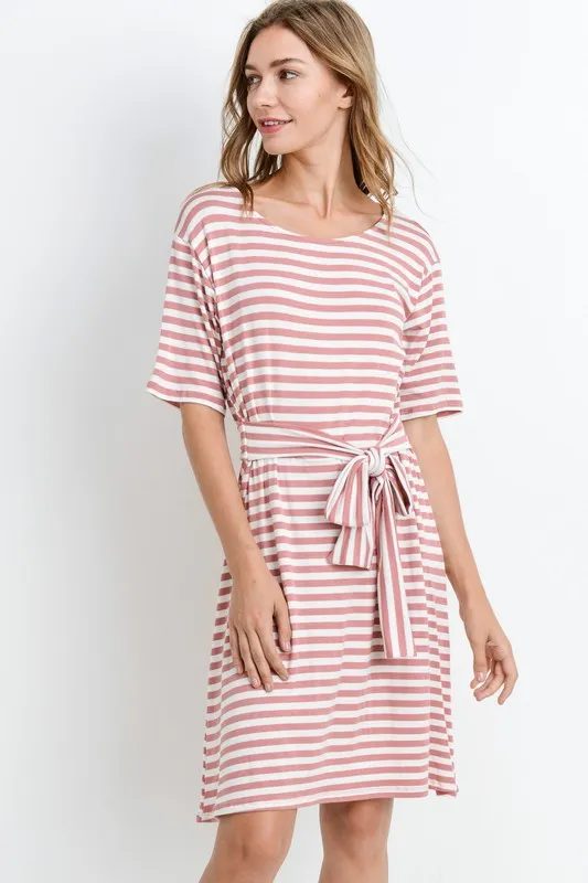 Adele Striped Midi Dress