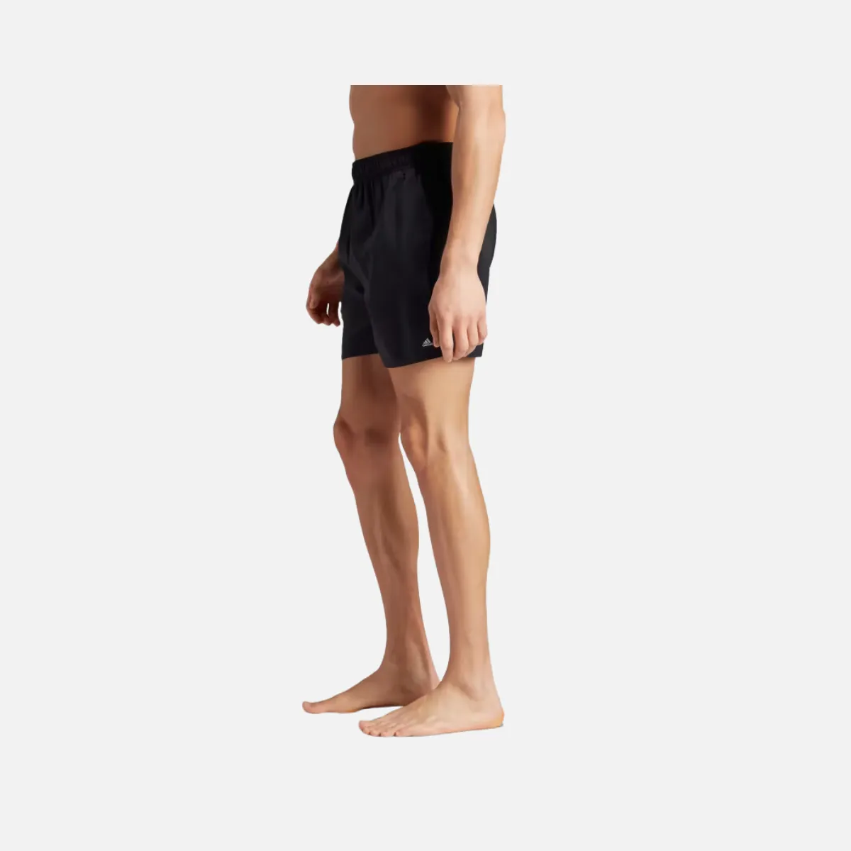 Adidas Solid CLX Short Length Men's Swim Shorts -Black/Lucid Lemon