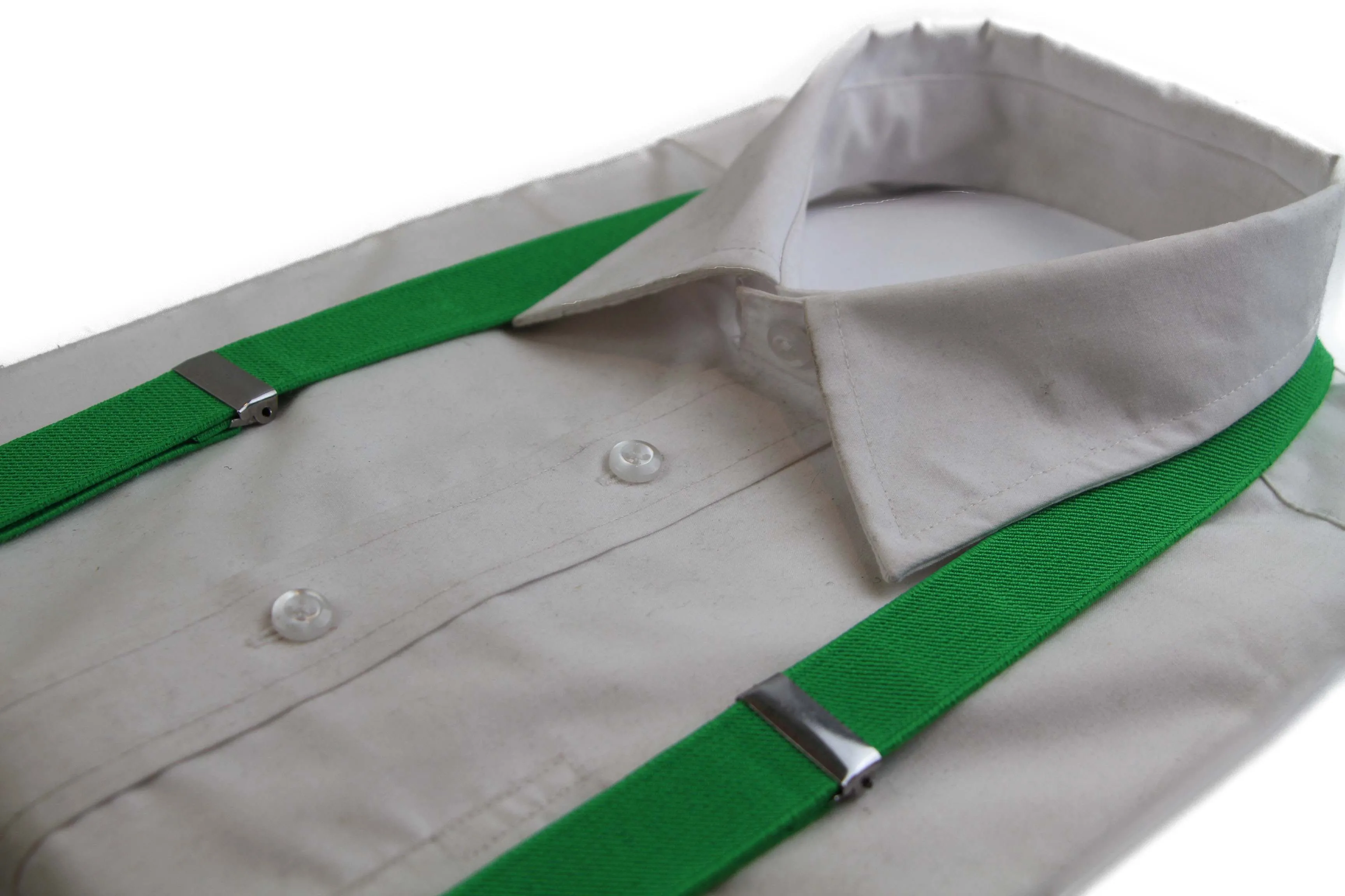 Adjustable 100cm Green Apple Adult Mens Suspenders