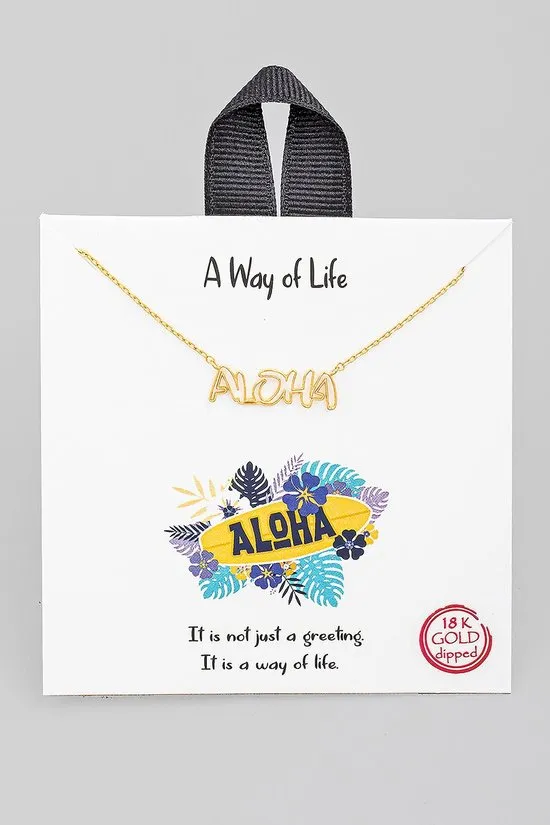 Aloha Necklace Gold