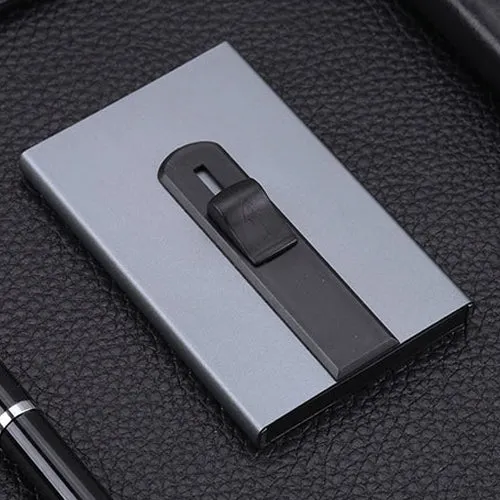 Aluminum Credit Card Holder RFID Blocking Wallet Professional Business Card Case Minimalist Front Pocket Holders Metal Cover