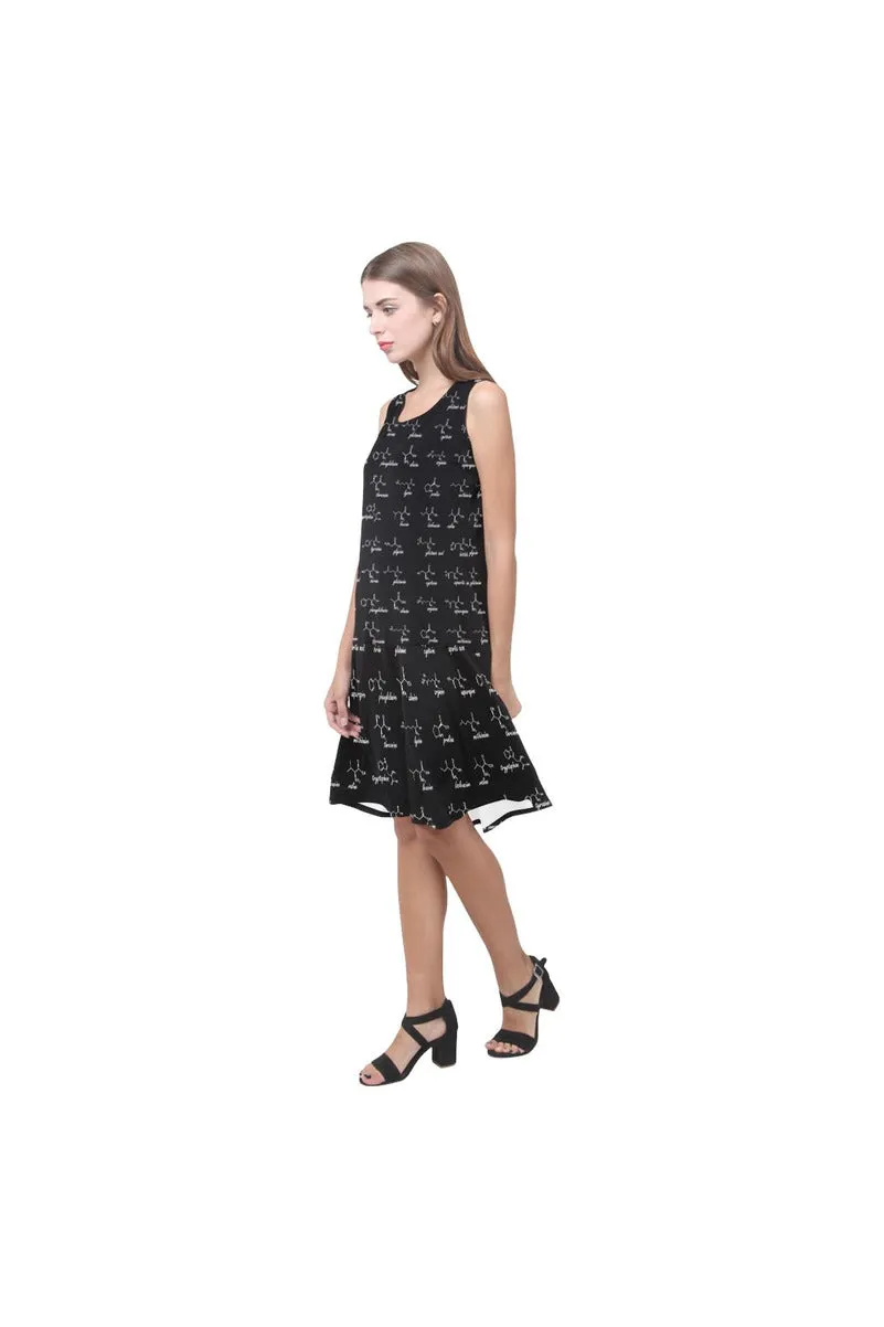 Amino Acids Sleeveless Splicing Shift Dress