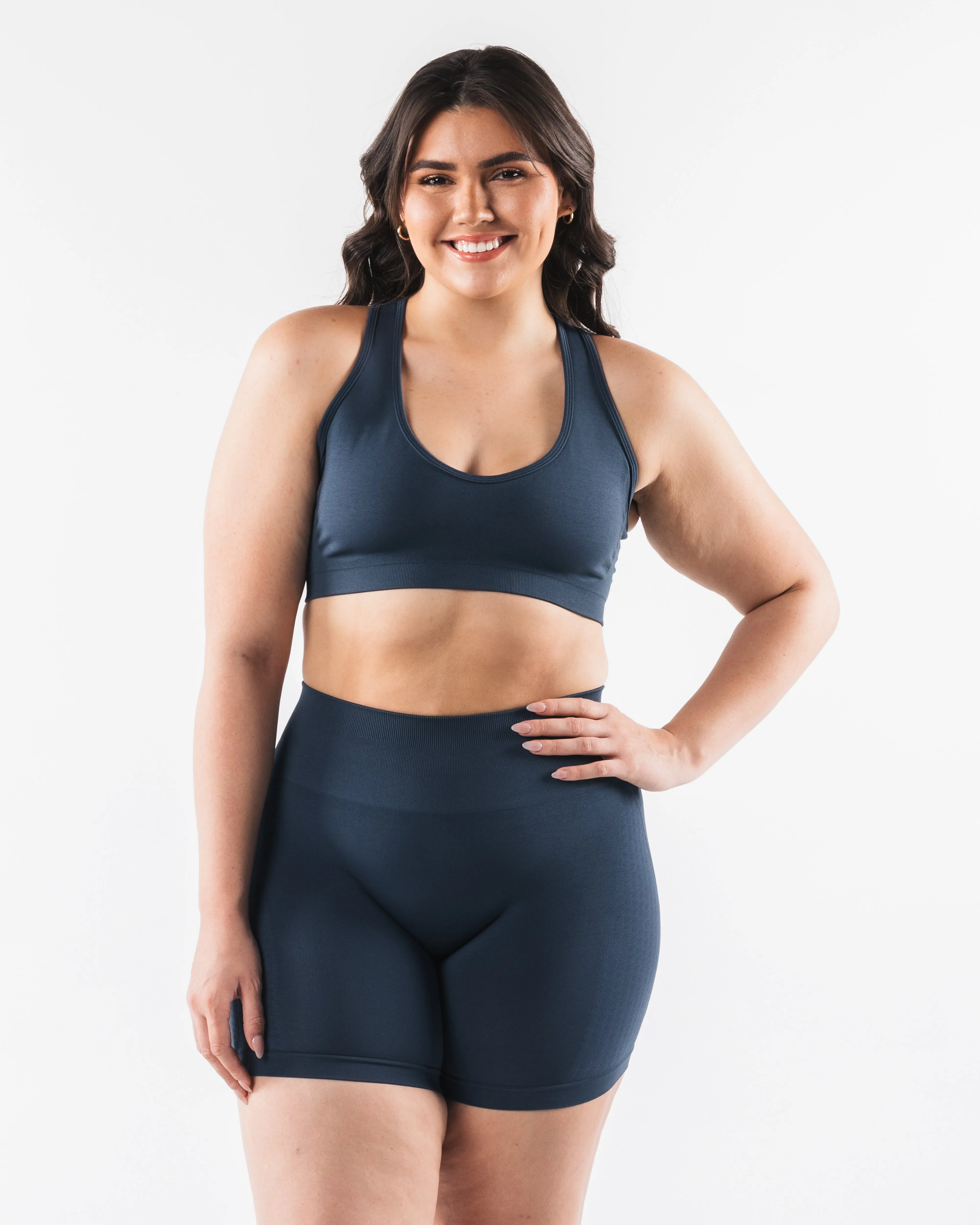 Amplify Contour Bra - Trusted Blue