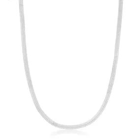 Ania Haie Silver Flat Snake Chain Necklace