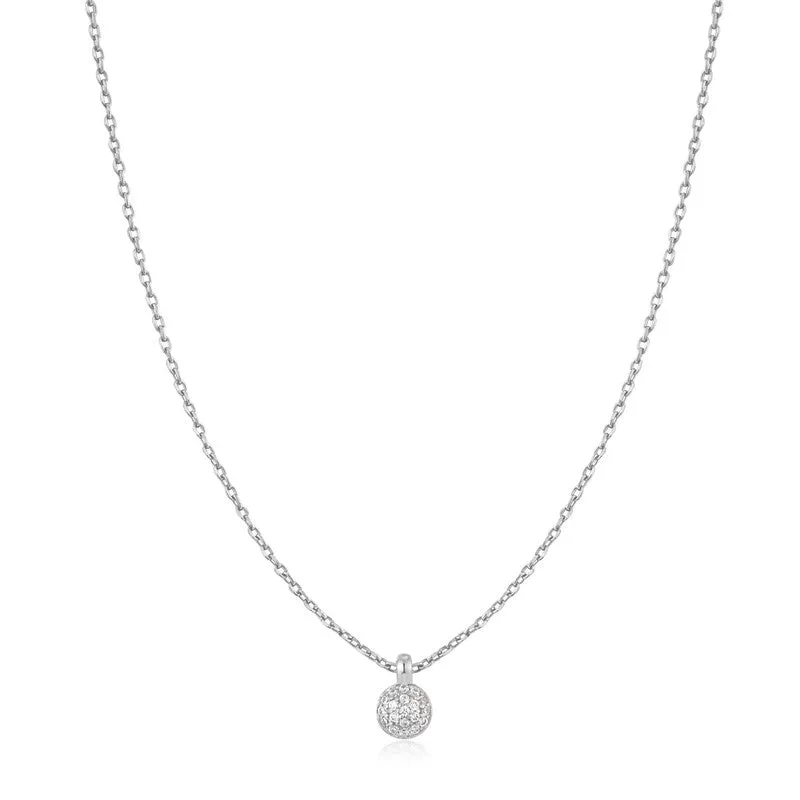 Ania Haie Silver Sphere Pave Necklace