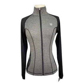 Ariat Tek Heat Series Zip Up in Black/Grey Heather - Women's XS