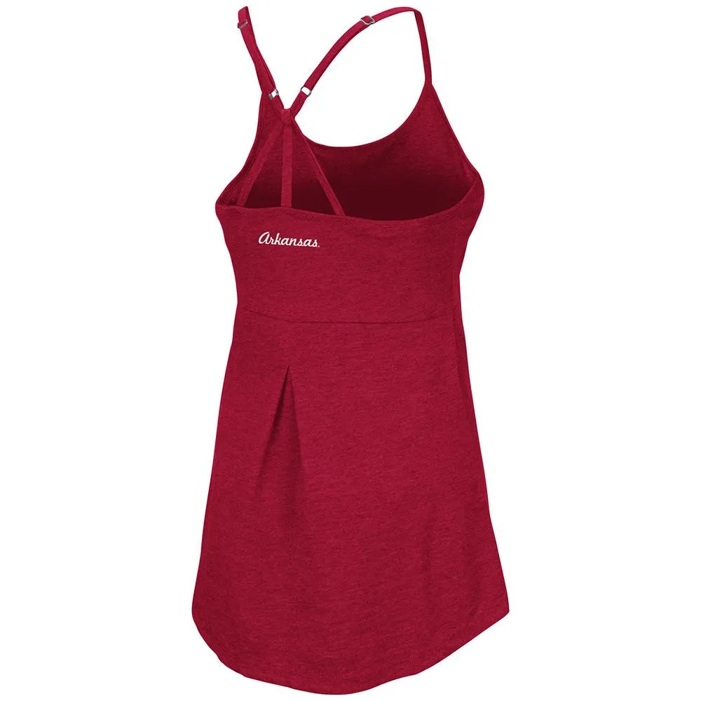 Arkansas Razorbacks Colosseum WOMEN Red Spaghetti Strap Built In Bra Tank Top