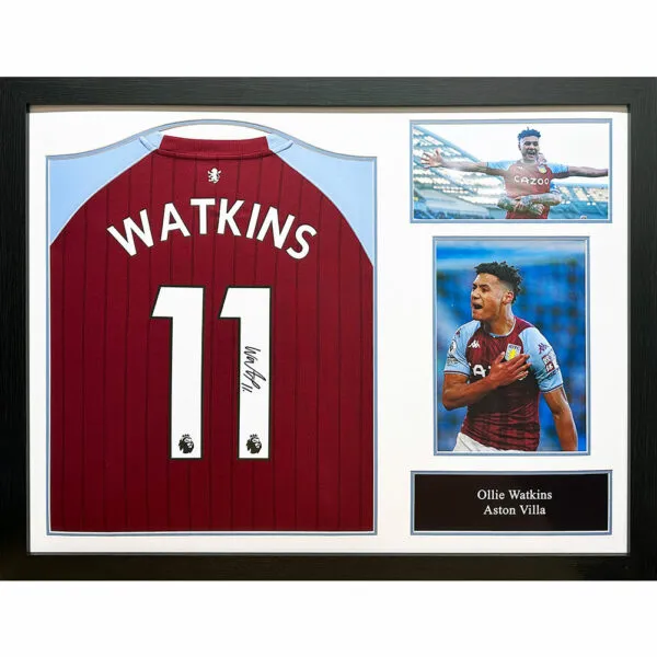 Aston Villa FC Watkins Signed Shirt (Framed)