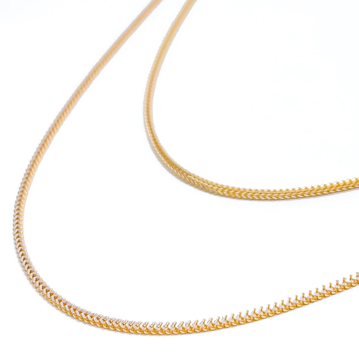 Attractive Dual Tone Slender Chain - 20"