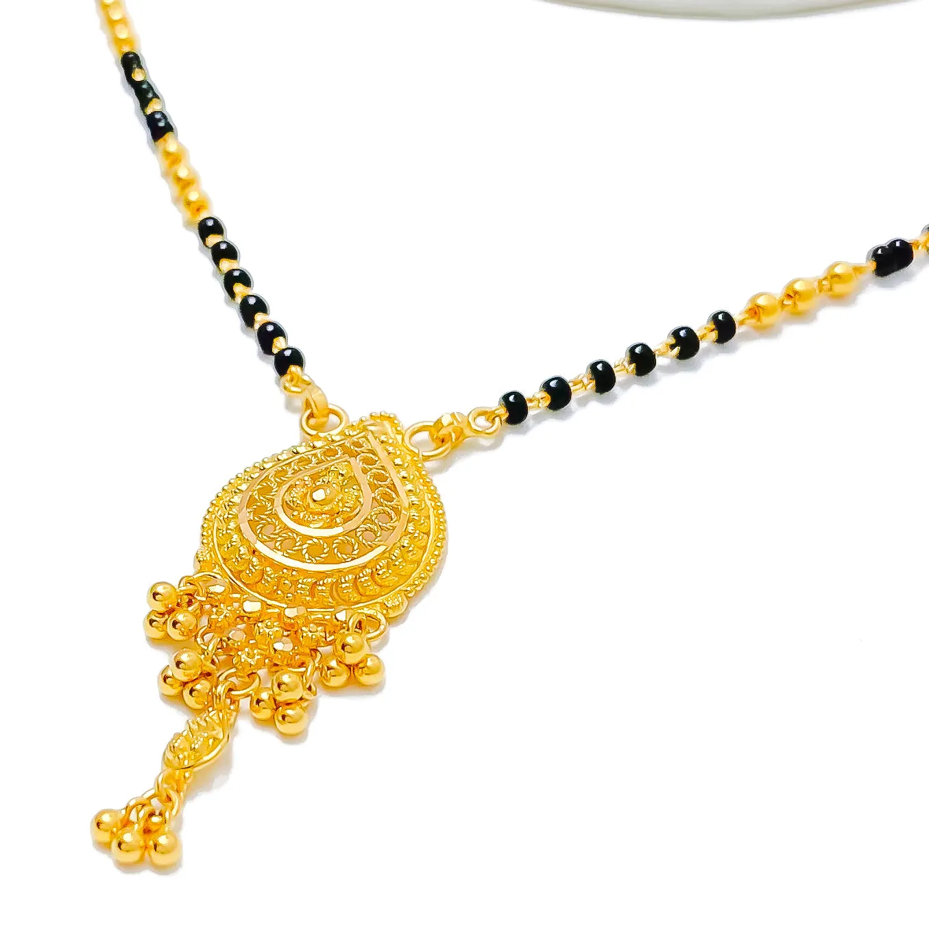 Attractive Teardrop Mangal Sutra w/ Tassels