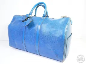 Authentic Pre-owned Louis Vuitton Epi Toledo Blue Keepall 45 Travel Duffle Bag M42975 200247