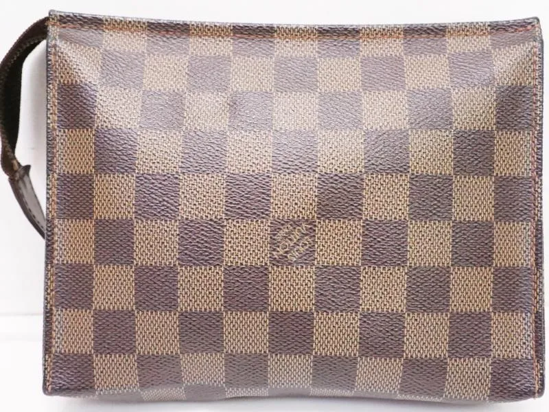 Authentic Pre-owned Louis Vuitton Special Ordered Damier Poche Toilette Cosmetic Pouch Case 210471