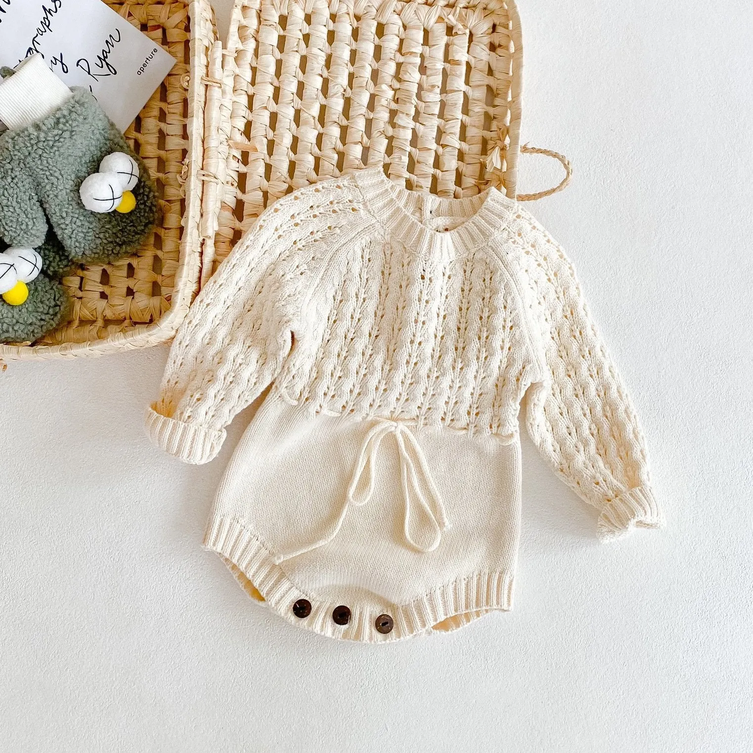 Baby Hand-knit Sweater Romper