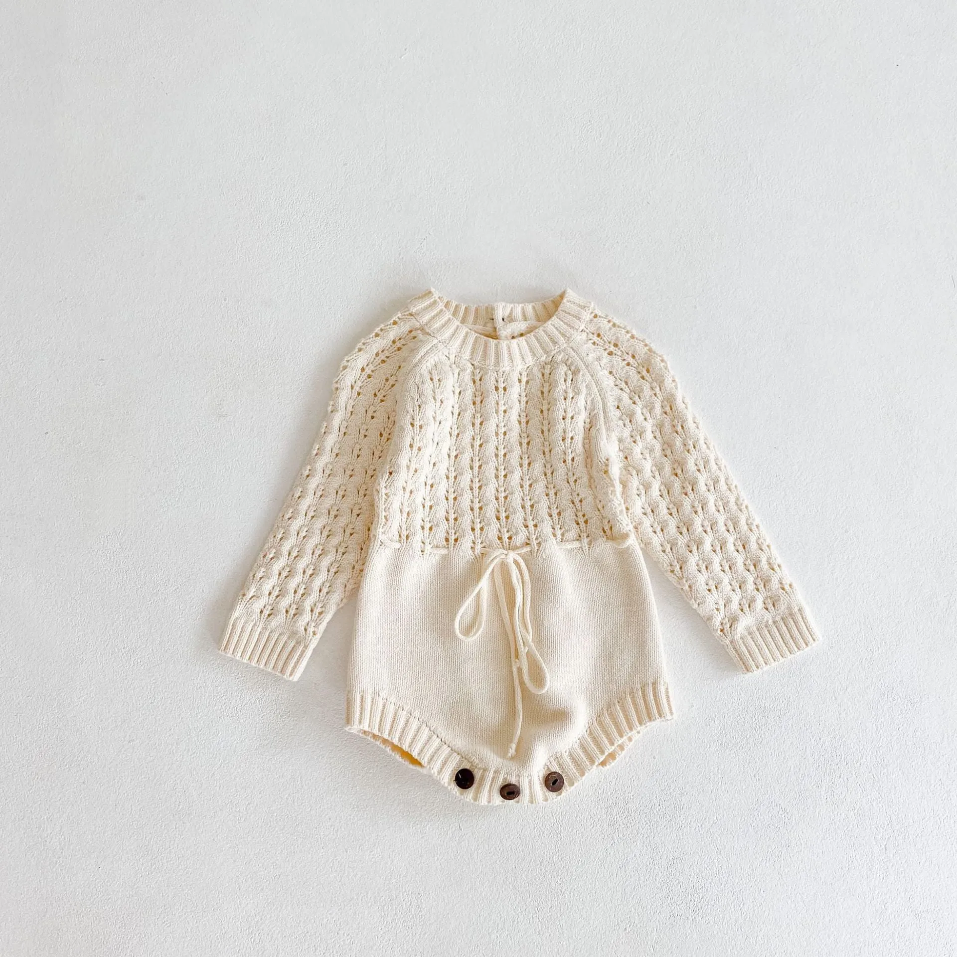 Baby Hand-knit Sweater Romper