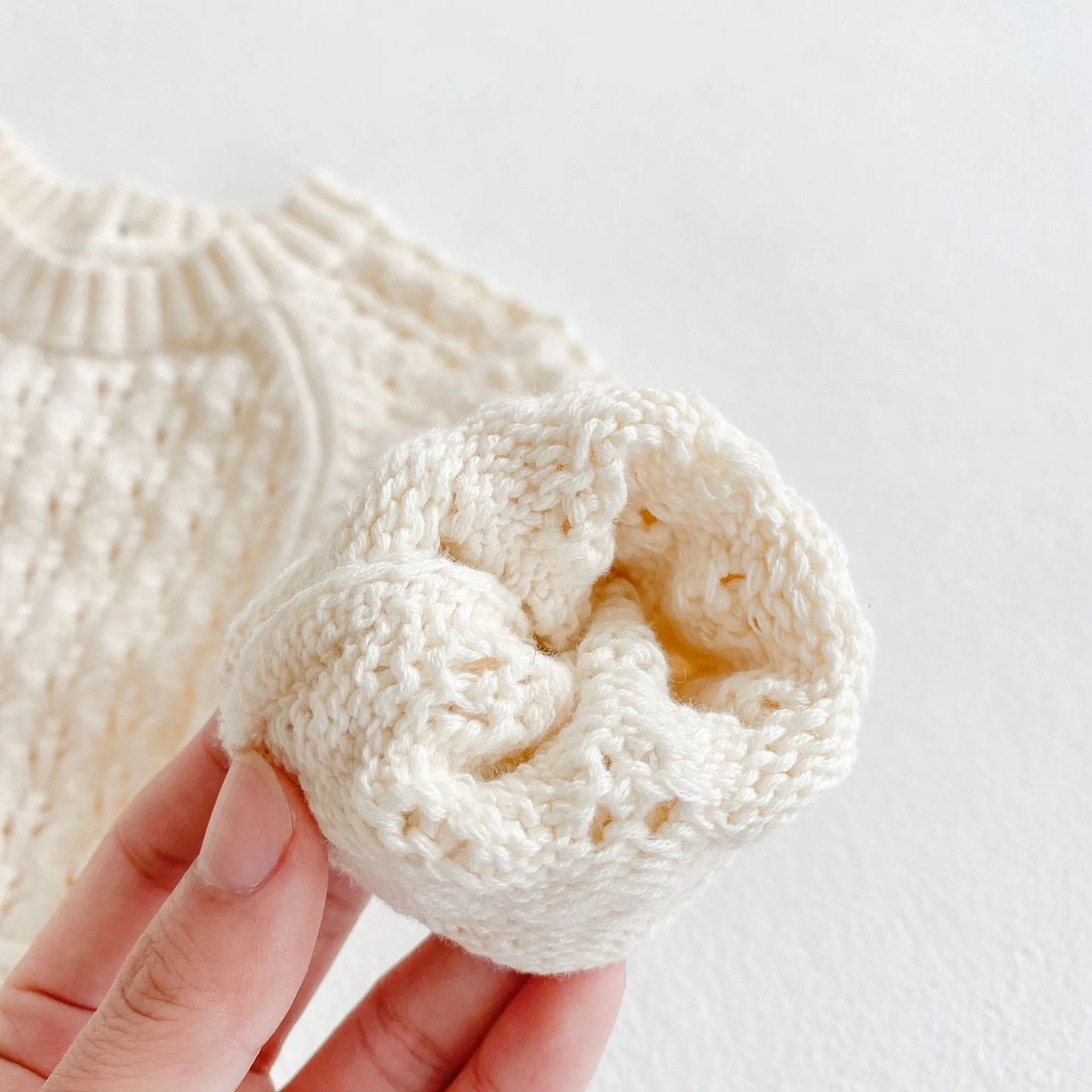 Baby Hand-knit Sweater Romper