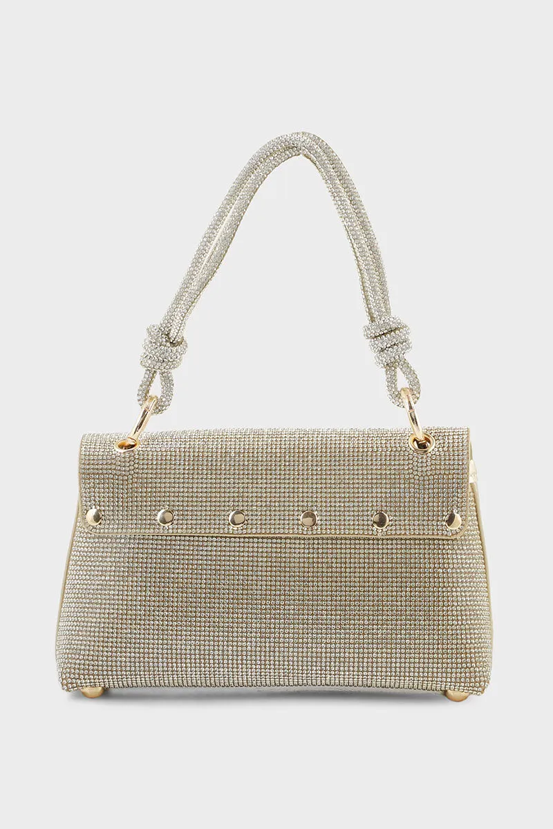 Baguette Shoulder Bags B15195-Golden