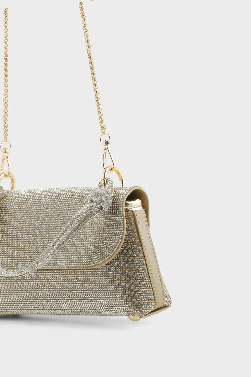 Baguette Shoulder Bags B15195-Golden