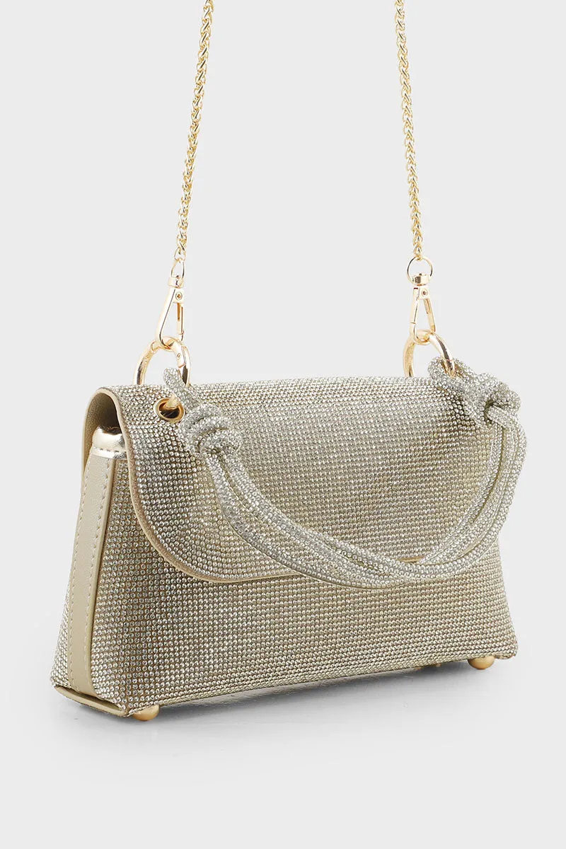 Baguette Shoulder Bags B15195-Golden