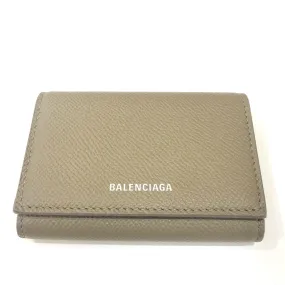 BALENCIAGA Card Case 581099 leather Brown type Ville Accordion Wallet Women Used Authentic