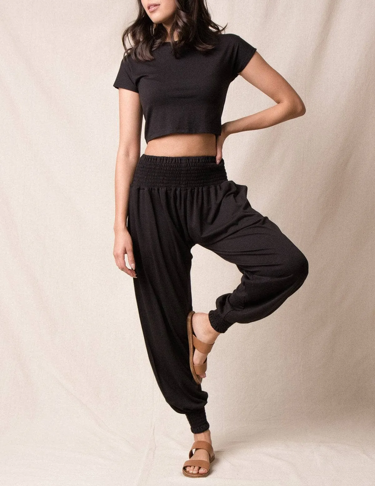 Bamboo / Organic Cotton Taj Pocket Pants - Black