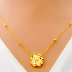 Beautiful Floral 22k Gold Necklace