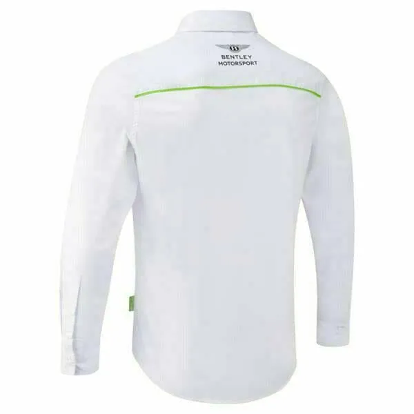 Bentley Motorsports Men's Team Long Sleeve Button Up Shirt - White