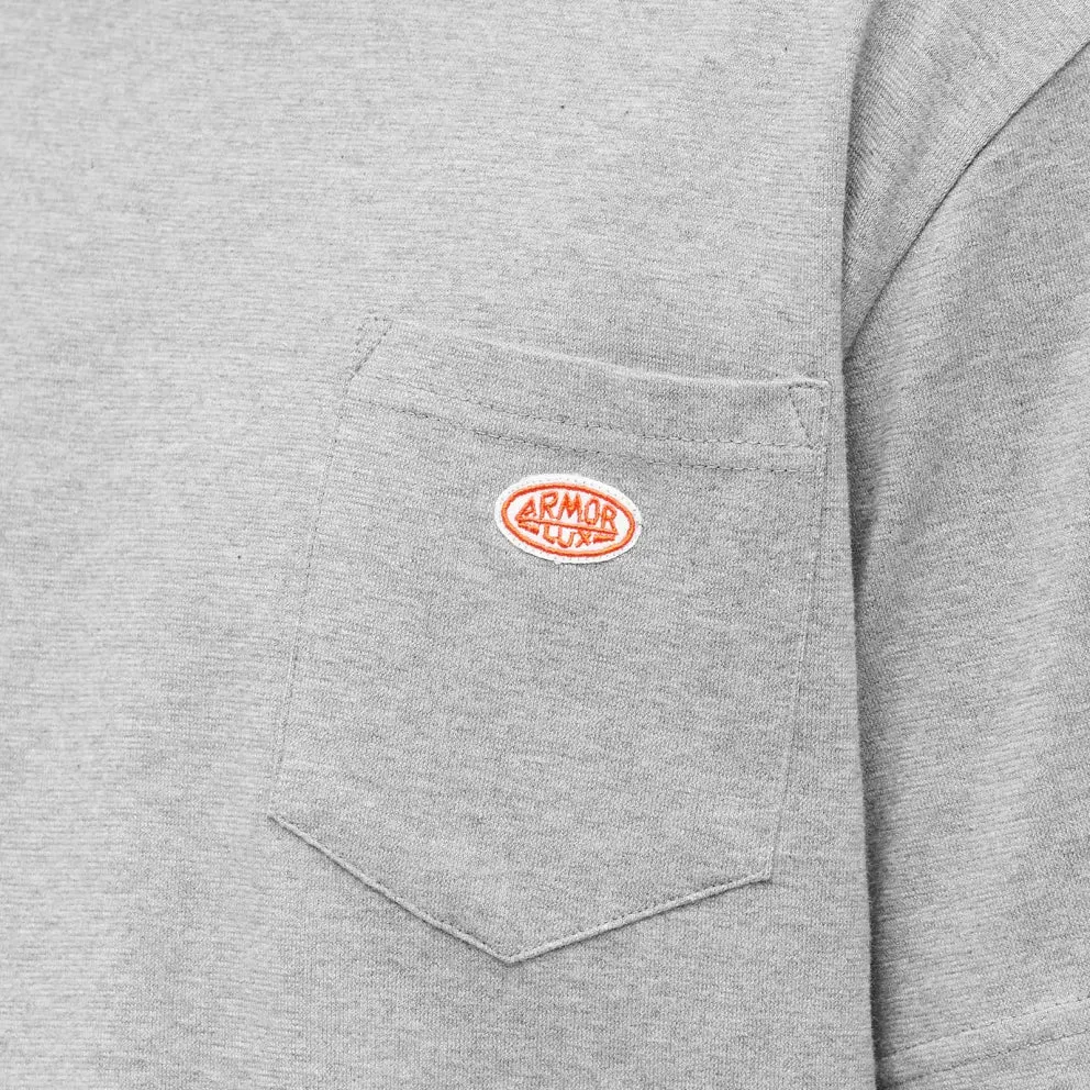 Bio Gots T Shirt Heritage With pocket Misty Light Grey