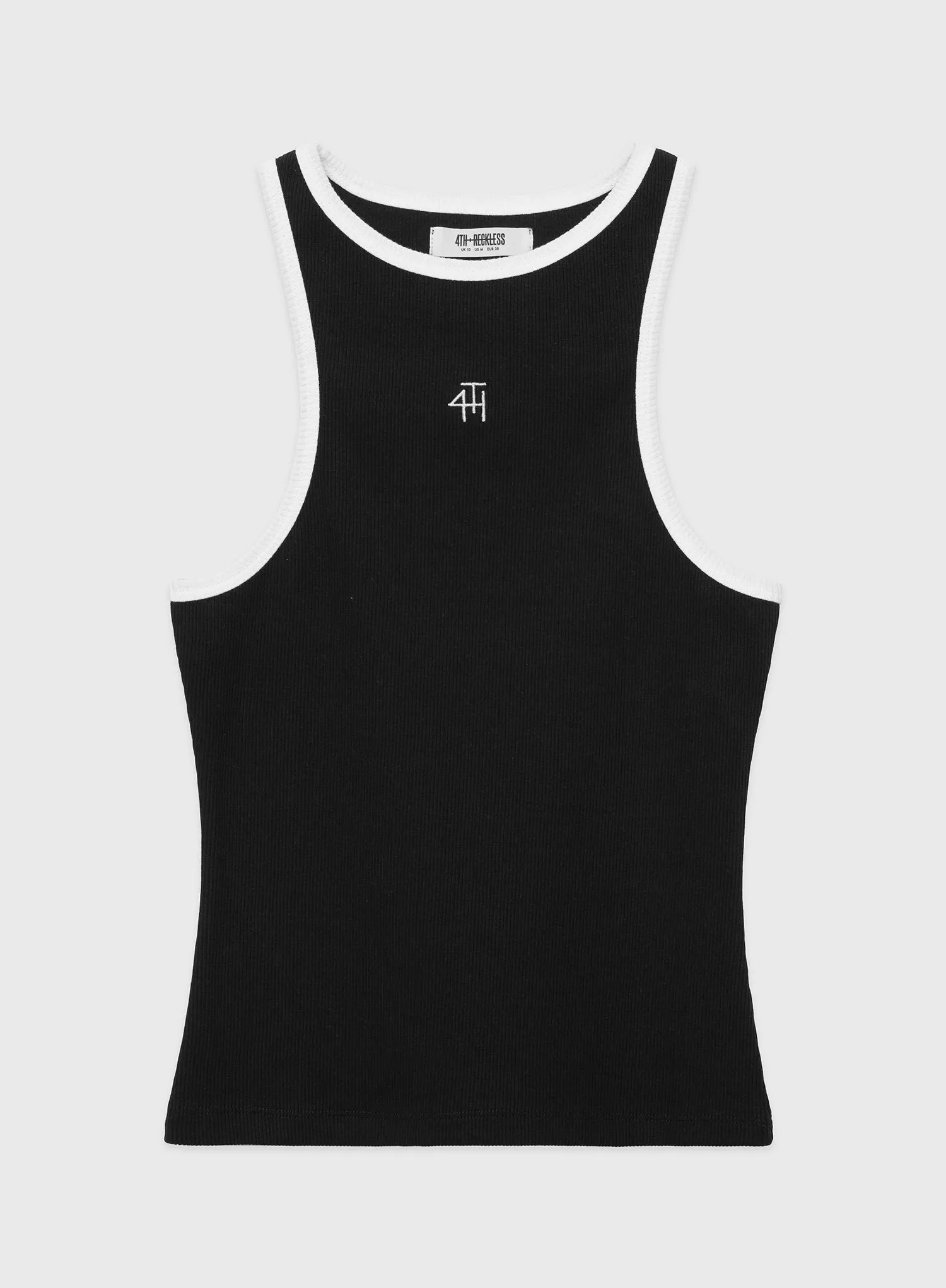 Black 4th Branded Racer Vest Top - Everyday