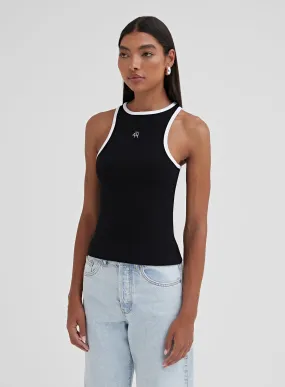 Black 4th Branded Racer Vest Top - Everyday