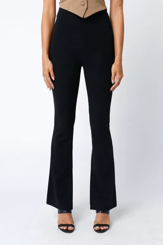 Black Flare Leg Pants